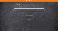 Desktop Screenshot of coldsprings-resort.com